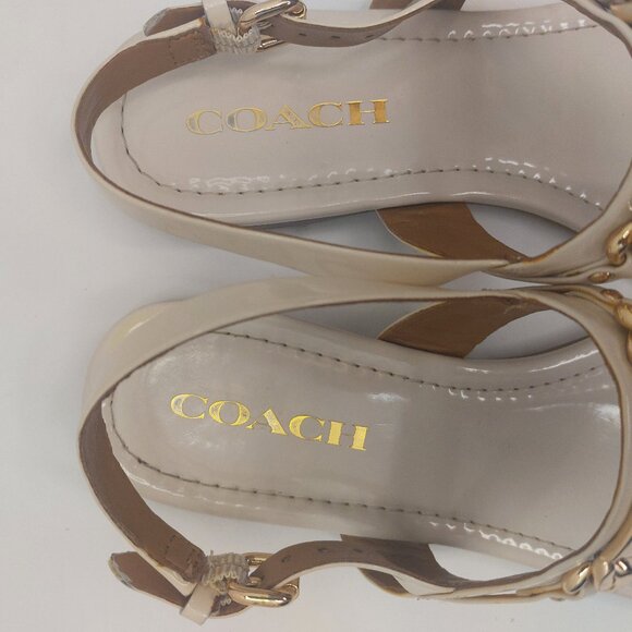 COACH Catherine Patent Leather Sandals Women's Size 7.5B - Picture 2 of 10